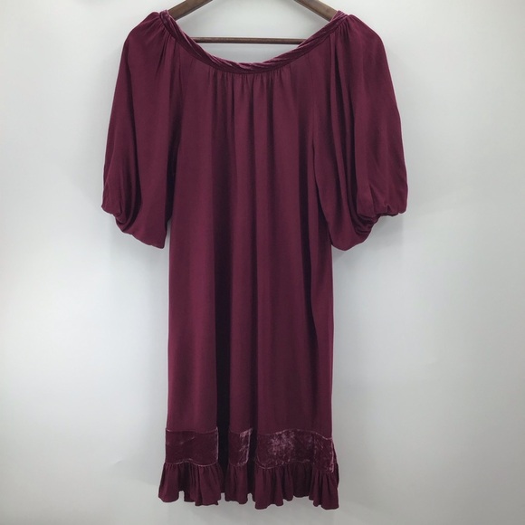 Juicy Couture Y2K Bordeaux Burgundy Babydoll Mini Dress - Picture 3 of 12